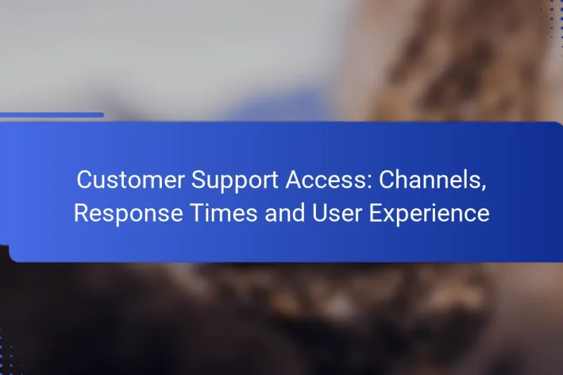 Customer Support Access: Channels, Response Times and User Experience