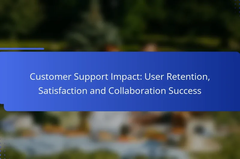 Customer Support Impact: User Retention, Satisfaction and Collaboration Success