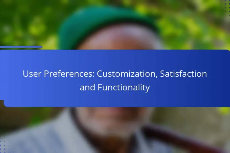 User Preferences: Customization, Satisfaction and Functionality
